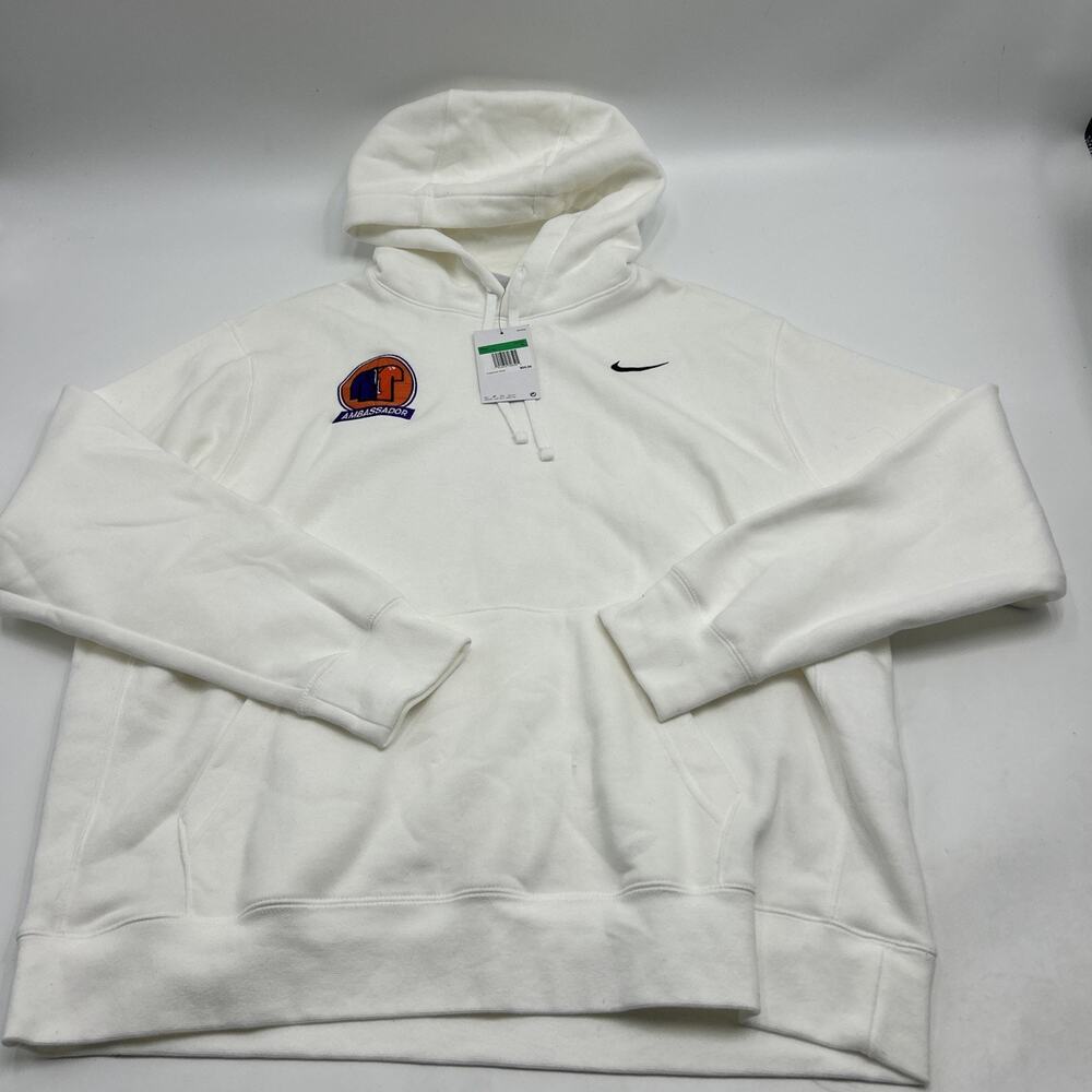 Nike AMBASSADOR Essential Club Pullover Hoodie White Men’s Size XL CJ1611-100